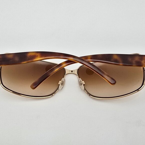 Chanel 4151 c.352/13 Gold Frame Brown Gradient Lens Sunglasses w Case Italy 66mm - Picture 10 of 15